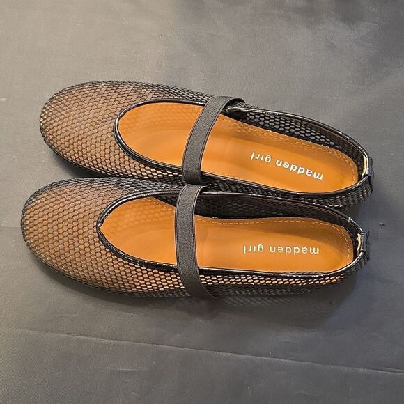 BRAND NEW MADDEN GIRL WOMENS BARELY MESH with ELASTIC STRAP FLATS - Picture 9 of 16